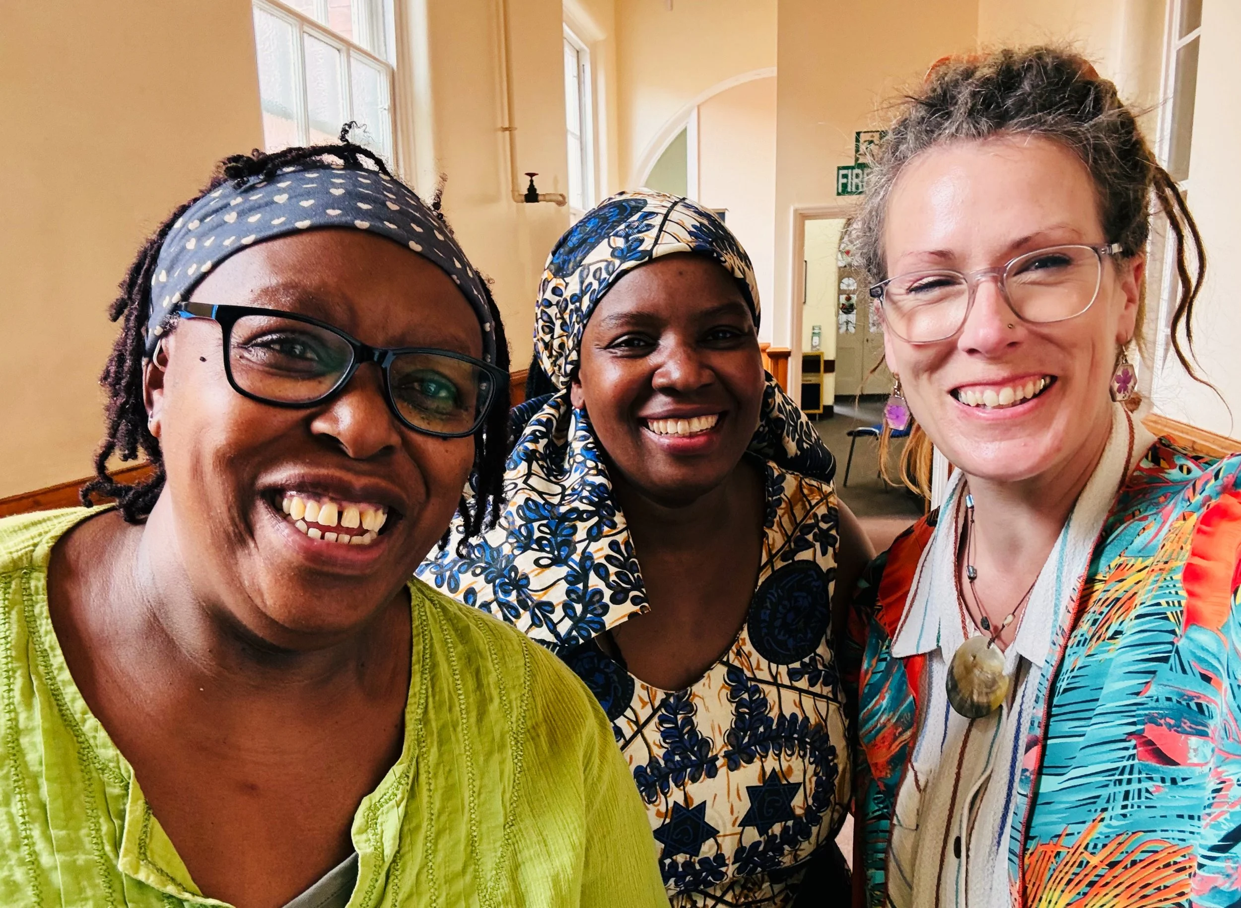 Creative practitioners Janet, Millicent and Jude 