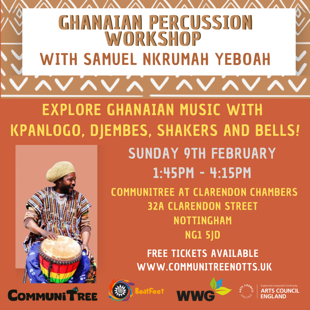 Discover the Music of Ghana: Workshops with Samuel Nkrumah Yeboah