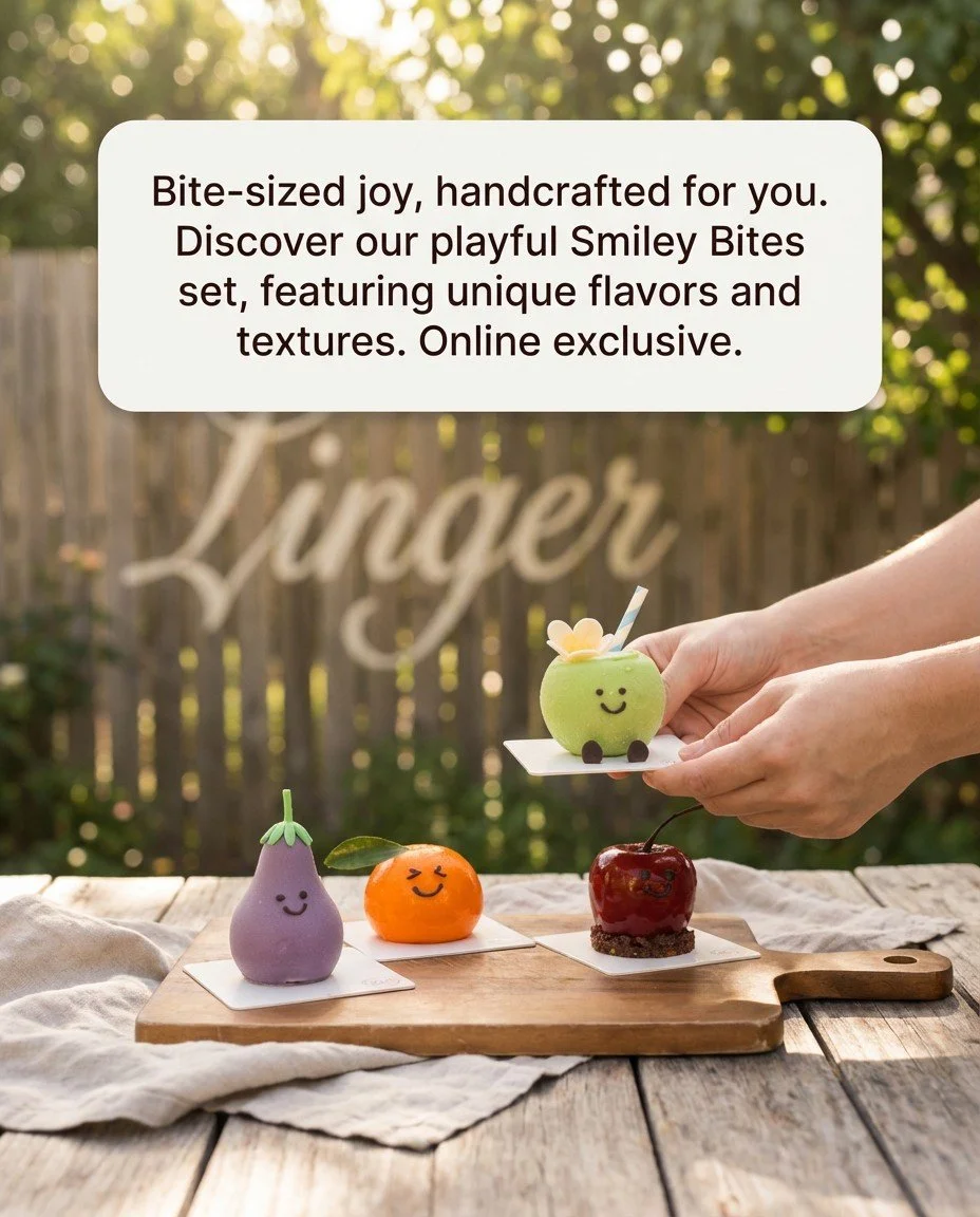 Four little desserts, four joyful moods.
Because happiness comes in layers. ✨

🍆 Vivacious Aubergine
Yogurt mousse, blueberry jelly, vanilla sponge, finished with a smooth chocolate coating.
Fresh, gentle, quietly vibrant.

🥥 Amuseables Coconut (nu