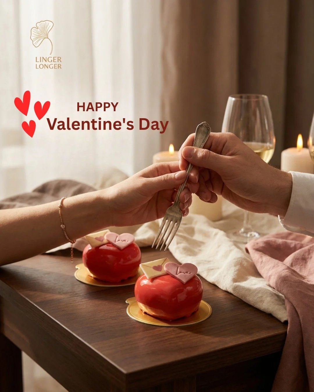 Happy Valentine&rsquo;s Day 💕
May your day be sweet &mdash; stop by and pick up a little cake to make dinner extra lovely tonight. ✨🍰

#lingerlongerbakehouse #melbourne #valentinesday #ValentinesDay2026 #valentinesdaygiftideas