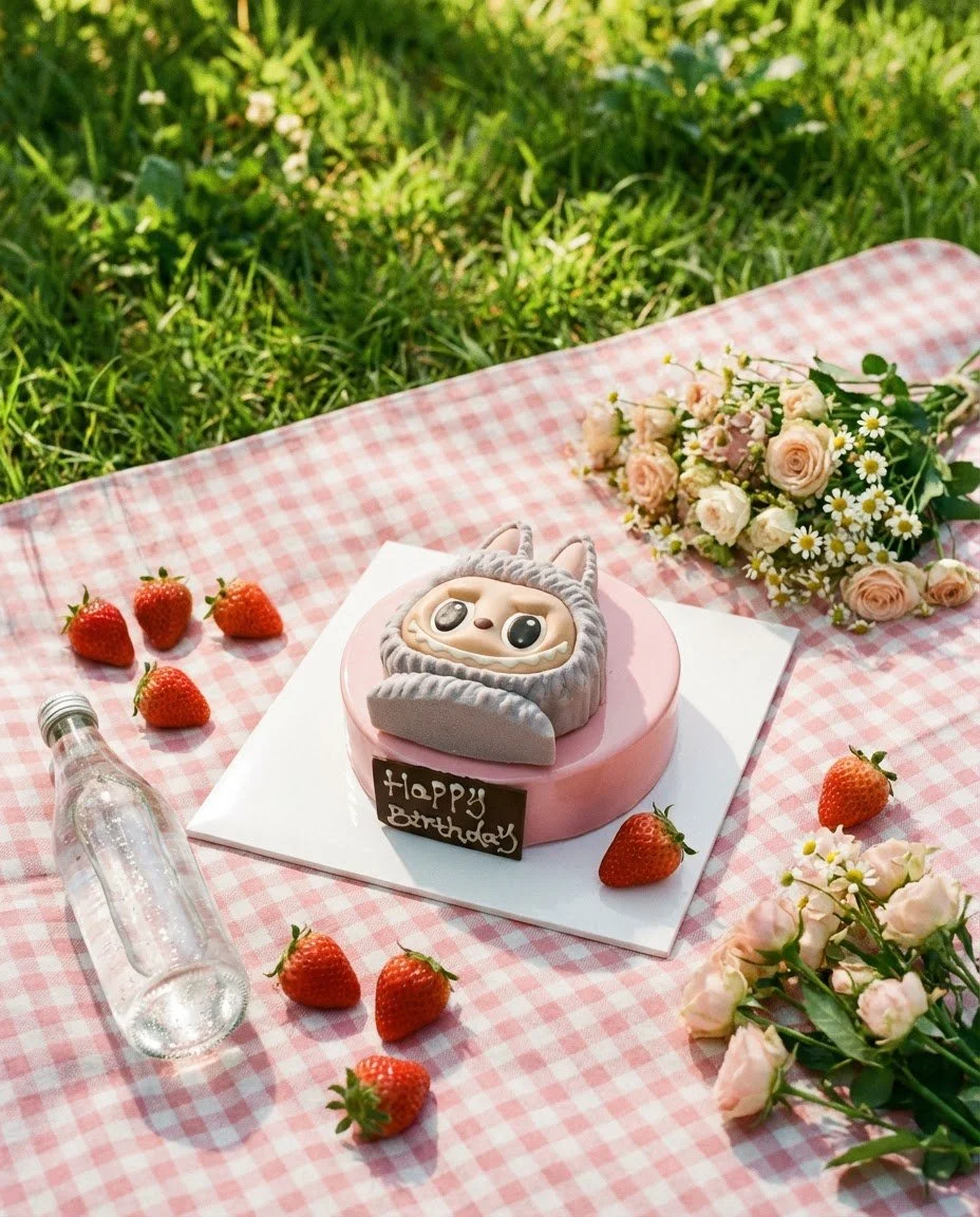 Sunlight. Strawberries. Soft pink dreams. 🍓🌷Handcrafted with love, wrapped in silky buttercream, and finished with the cutest little face.

It&rsquo;s not just a cake &mdash; it&rsquo;s a moment.

Tag someone who would bring this to a picnic 💕

#M
