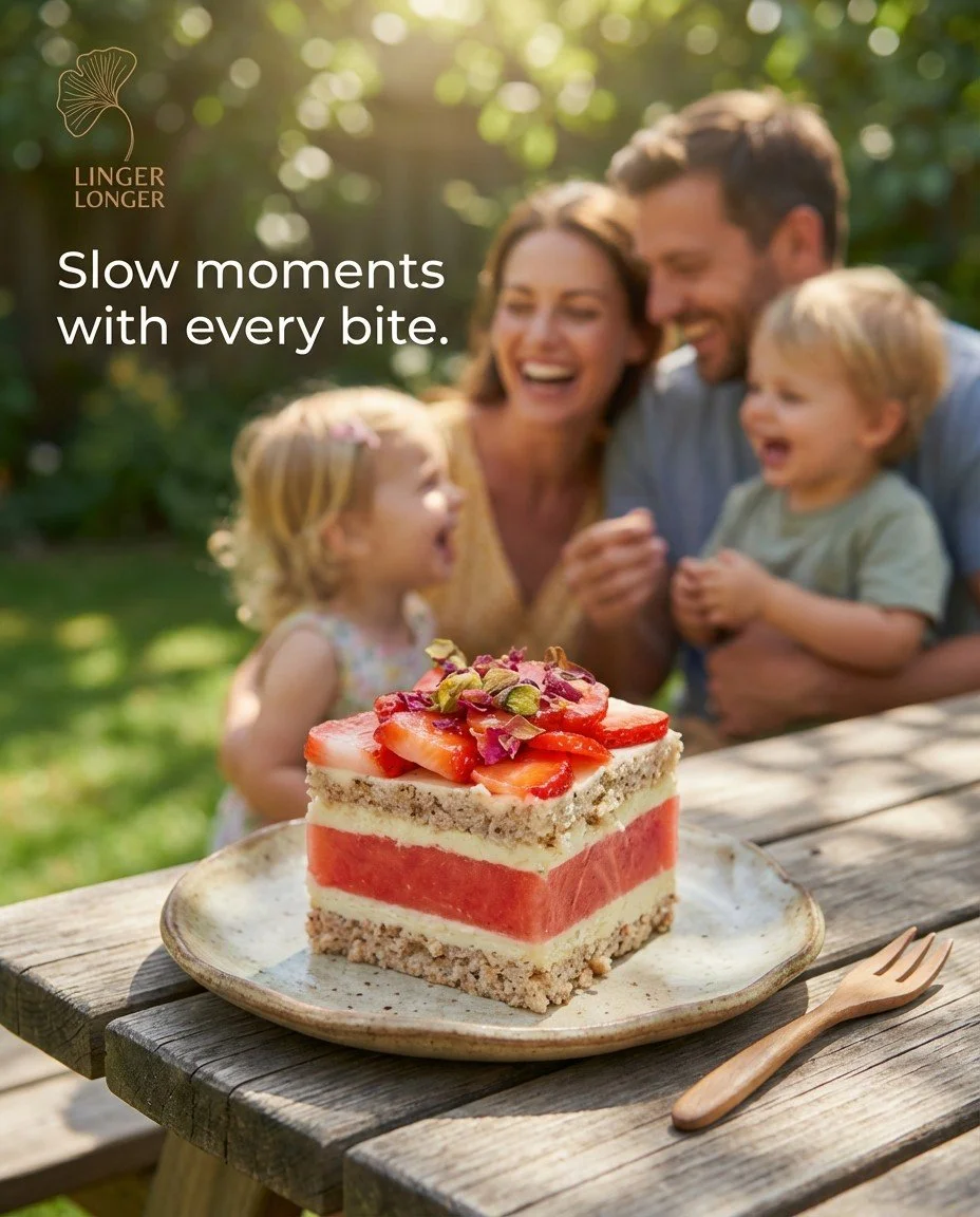 Fresh watermelon, delicate cream,
a cake as light as a summer breeze.

For garden tables, family laughter,
and slow moments with the ones you love.

Savor the sweetness,
one gentle bite at a time.

#lingerlongerbakehouse #lingerlonger #Melbourneeats 