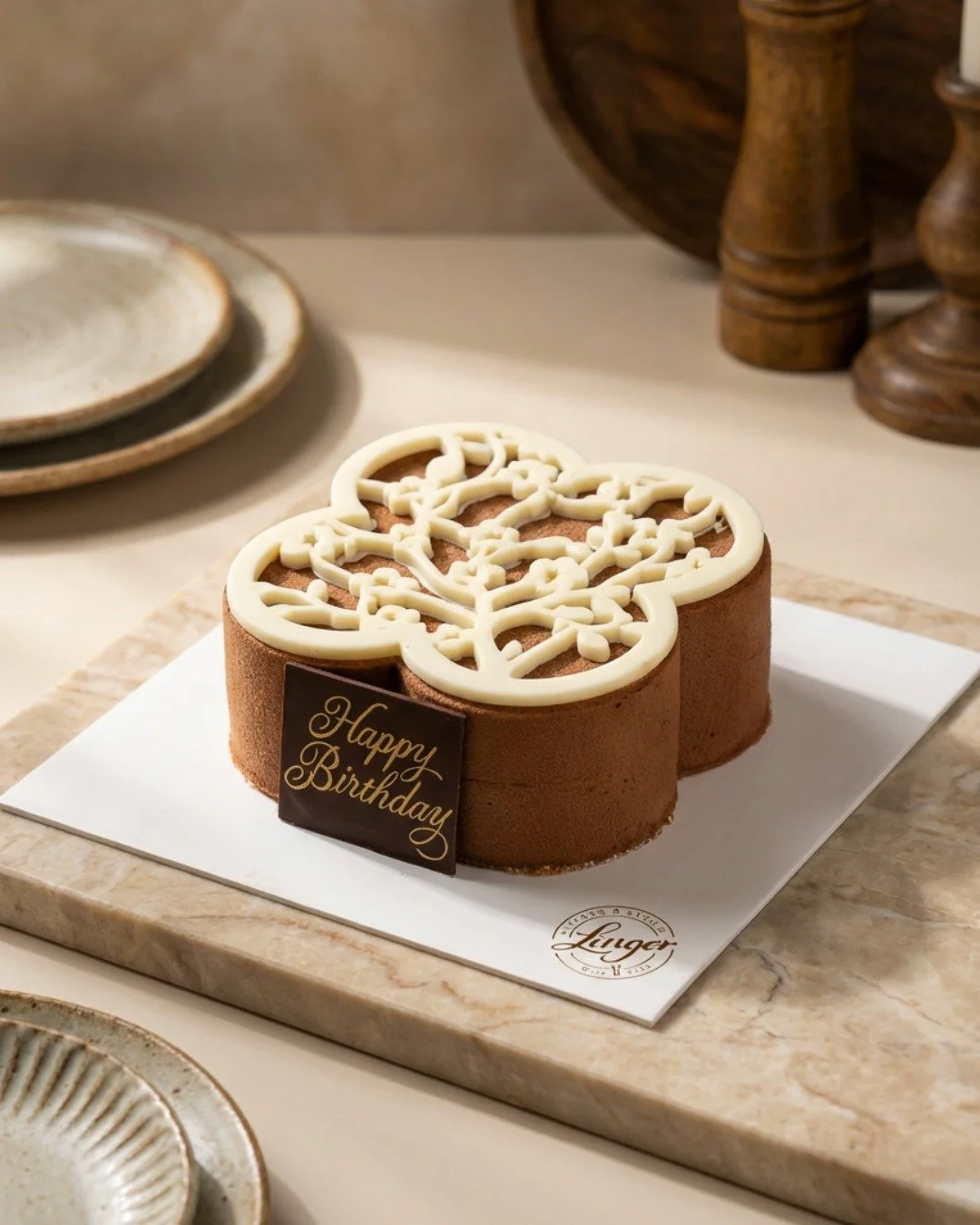 A little symbol of luck, layered with intention. 🍀

Black tea almond sponge brings a gentle nuttiness and soft tea fragrance
A silky white chocolate cream melts effortlessly into each bite.
A bright ribbon of strawberry jelly adds a delicate sparkle