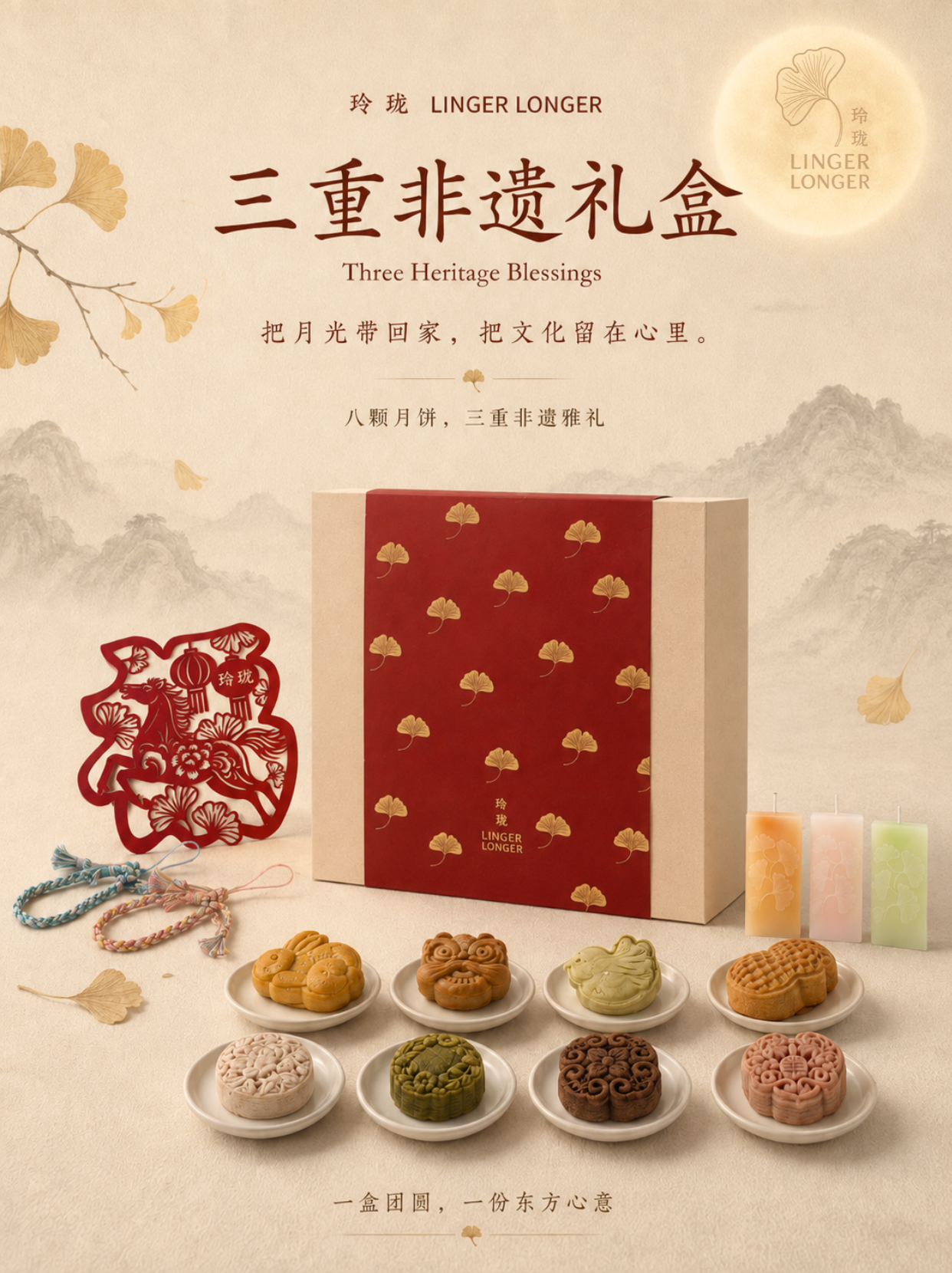 玲珑 - 中秋月饼礼盒（Chinese Mid-Autumn Festival Gift Pack)