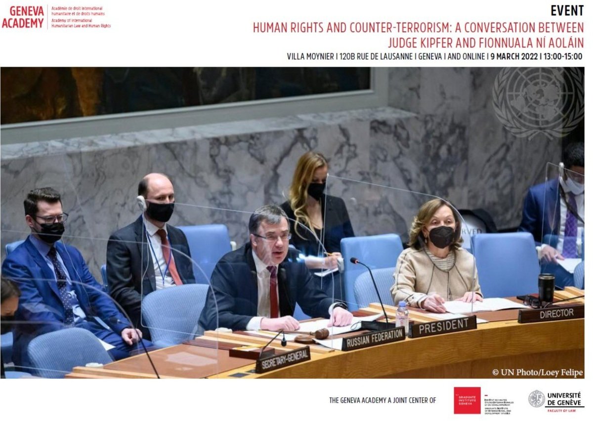Event: 'Human Rights and Counter-Terrorism: A Conversation Between Judge Kipfer and Fionnuala Ní Aoláin'