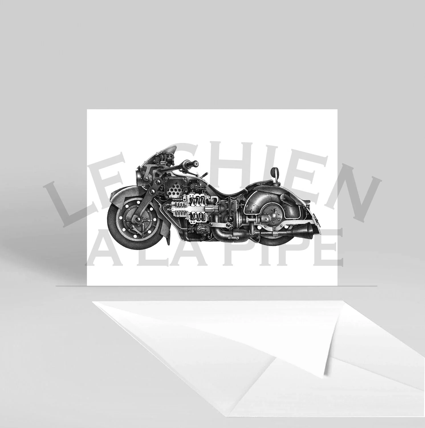 La motocyclette en coupe coupée