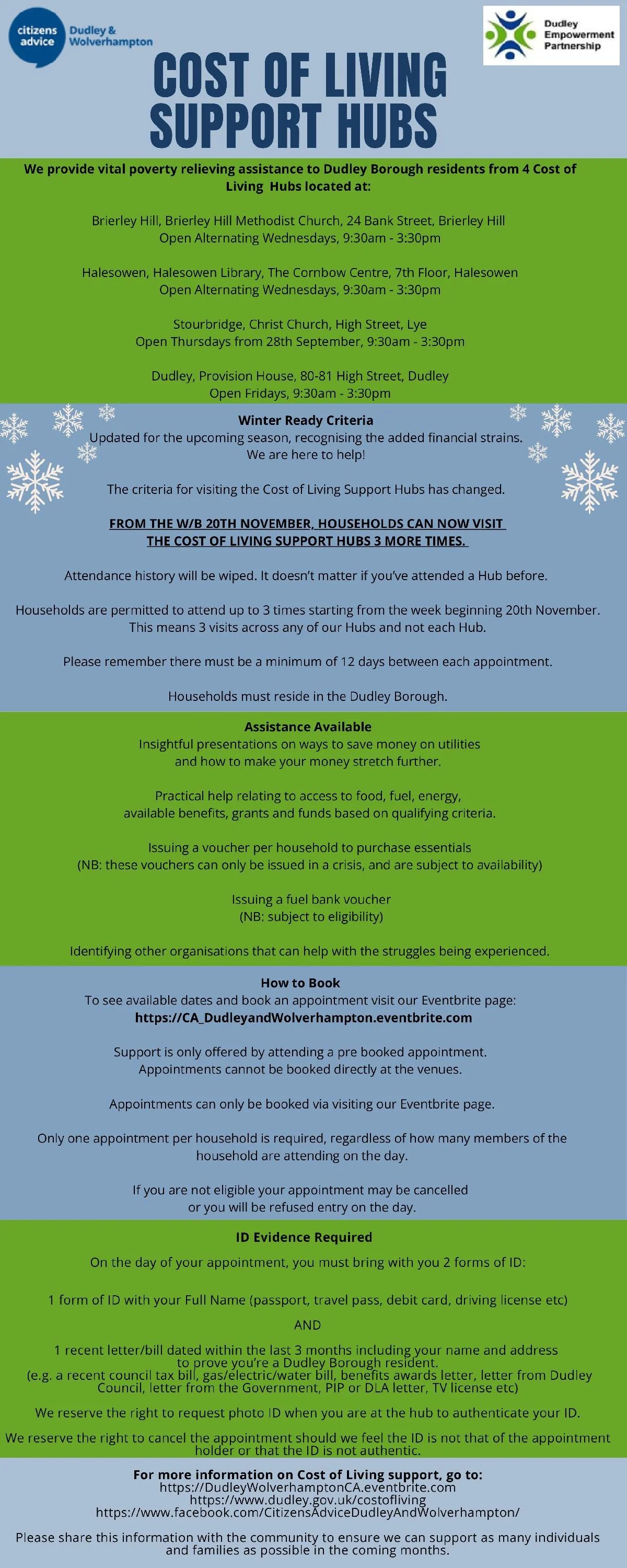 Cost of Living Support Hubs — Ridgewood High School