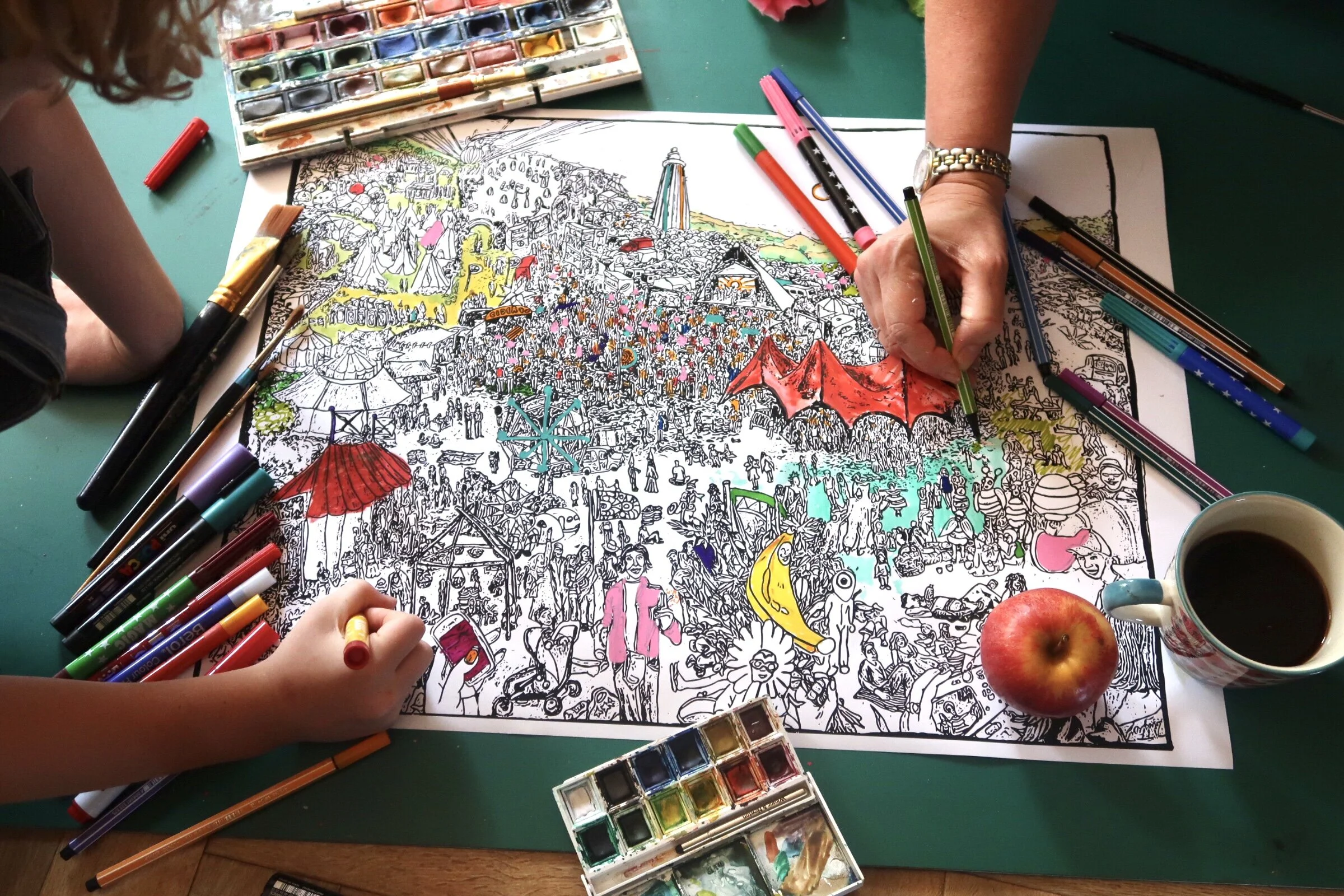 glasto print diy colour in