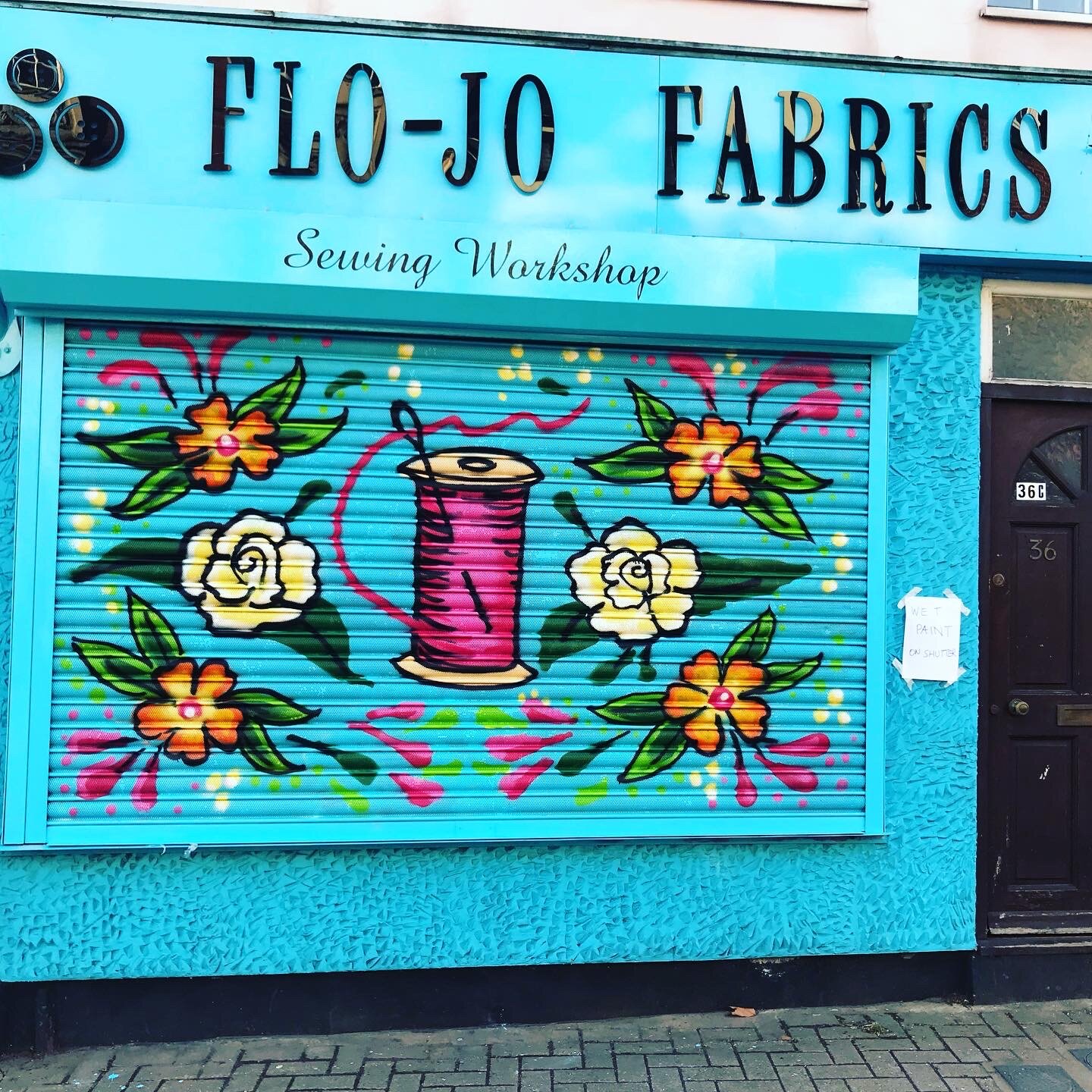 Flo Jo shop shutter art