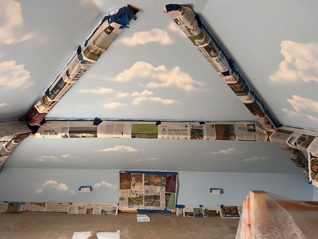 Sky attic mural Bath bristol