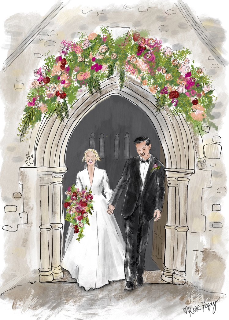 Wedding Painting from photos - digital painting 