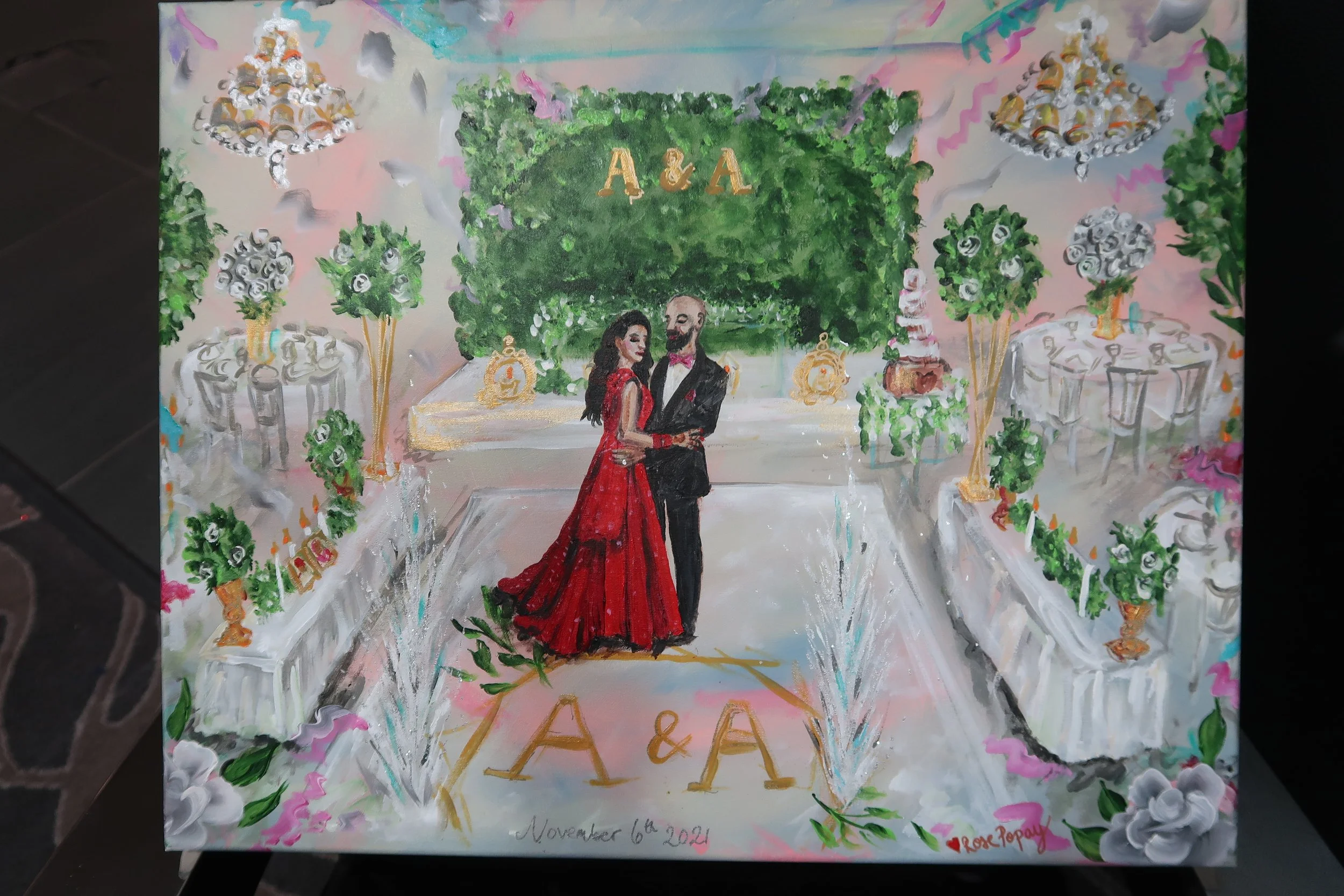 indian wedding painting art