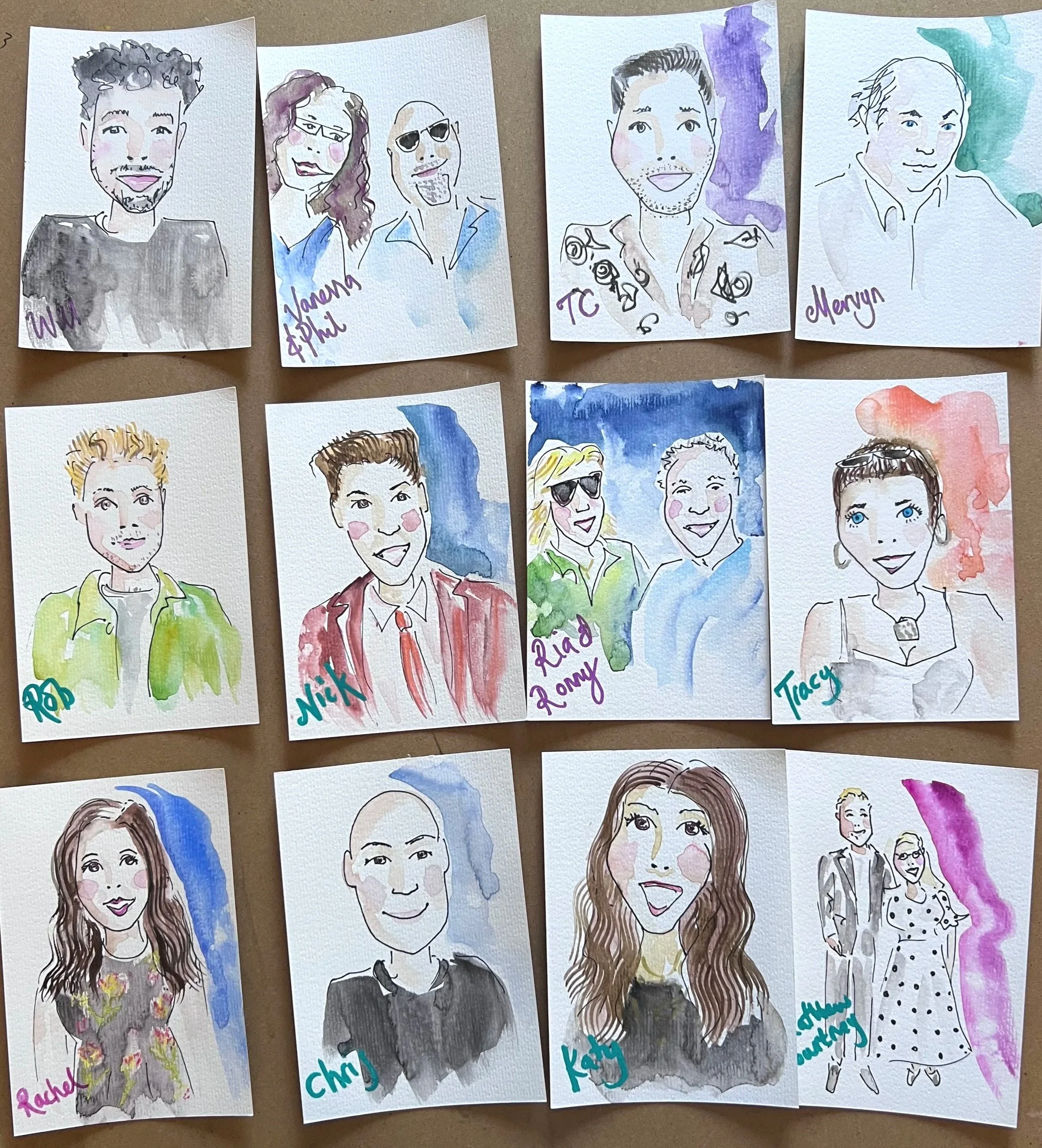 guest portraits illustrations uk