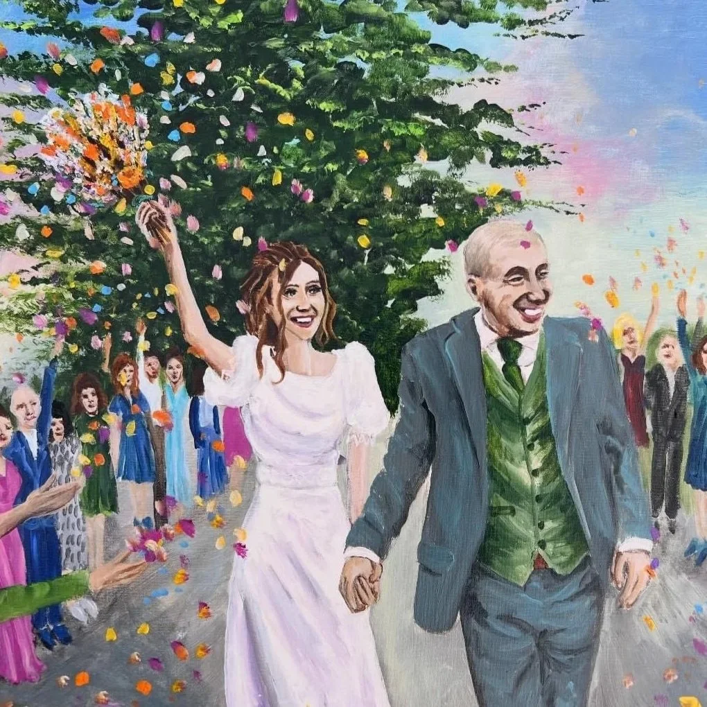 An acrylic painting from photos on a canvas