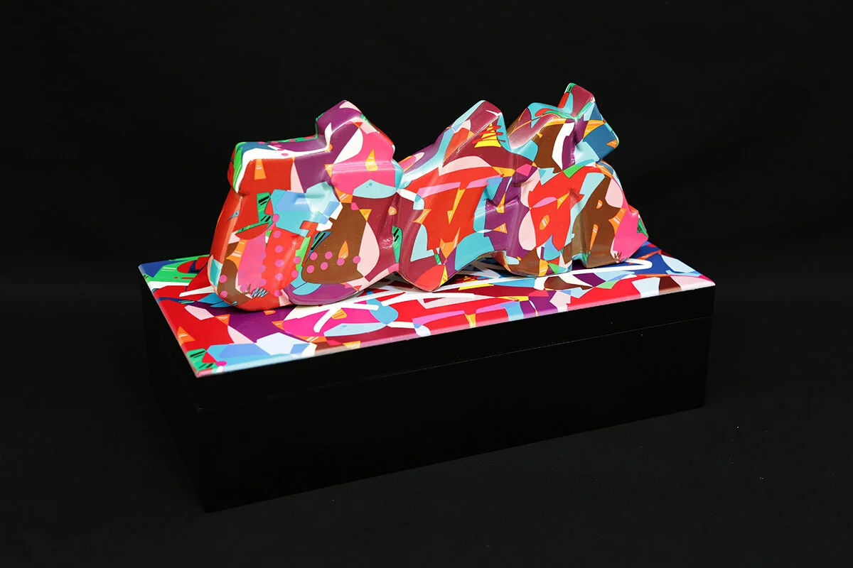 “Fuck it up”/2019/water print on ceramic/300x125x50mm/Edition 25