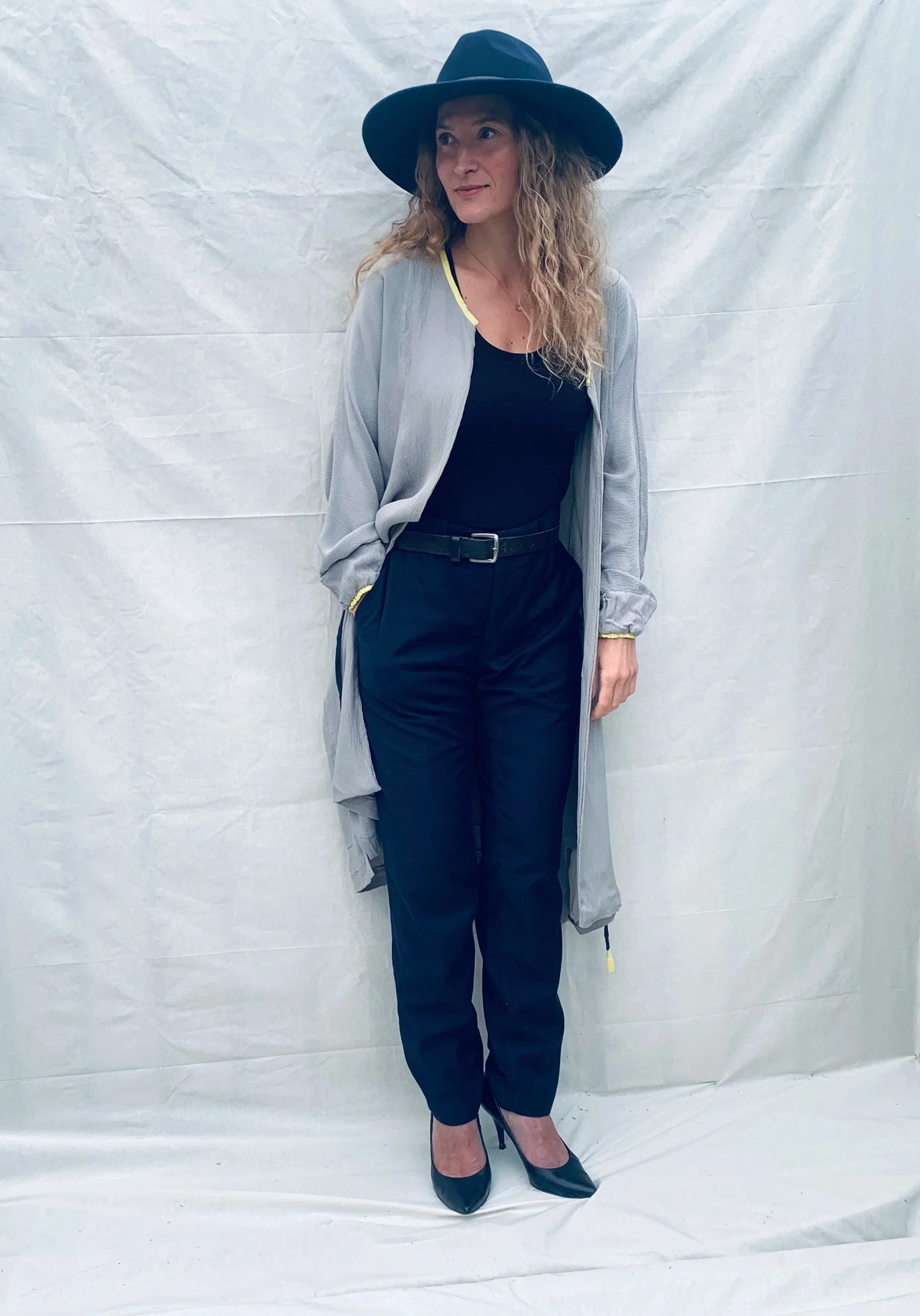 Casi  Coat in Italian organic Silk