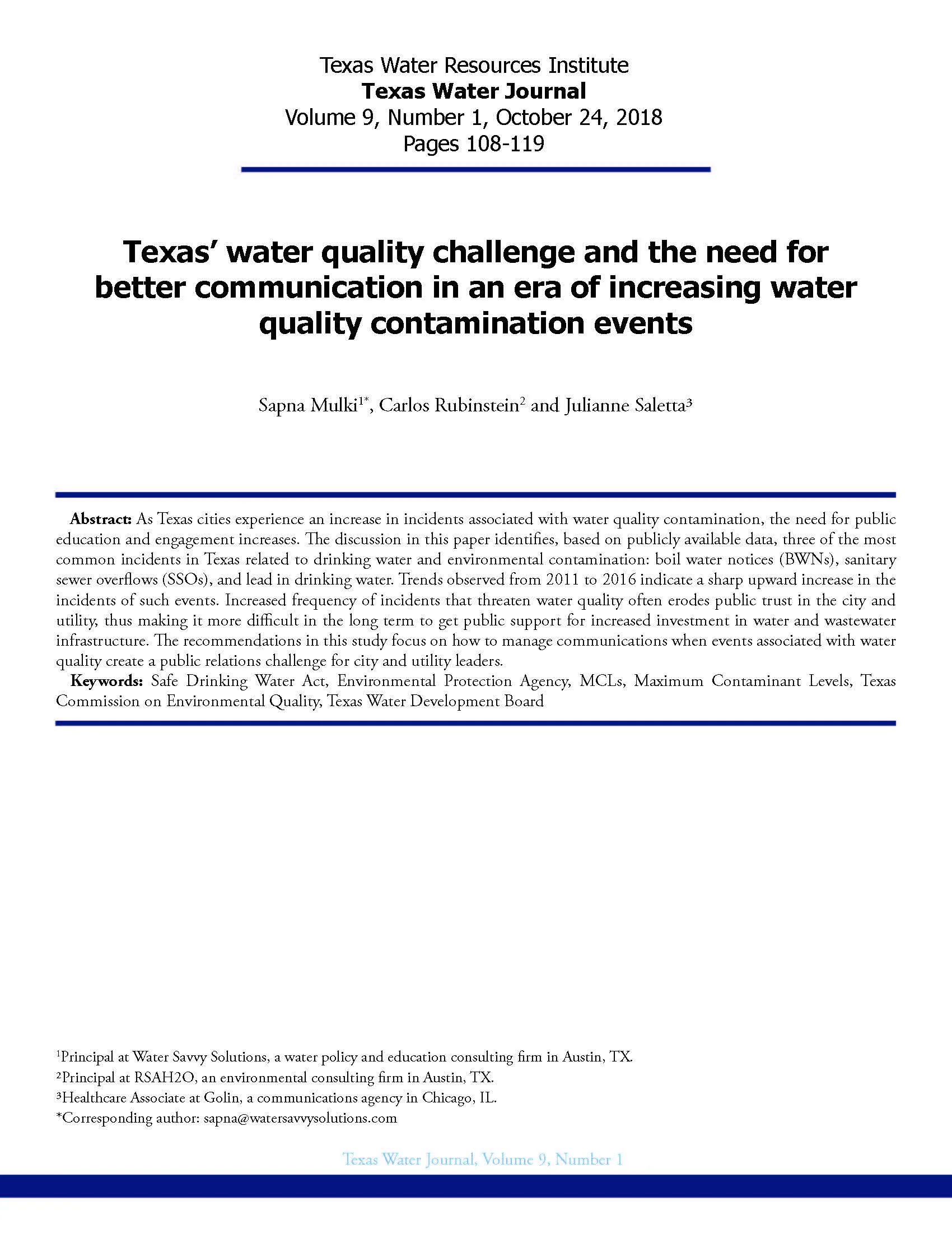 Water Data — Texas Water Foundation