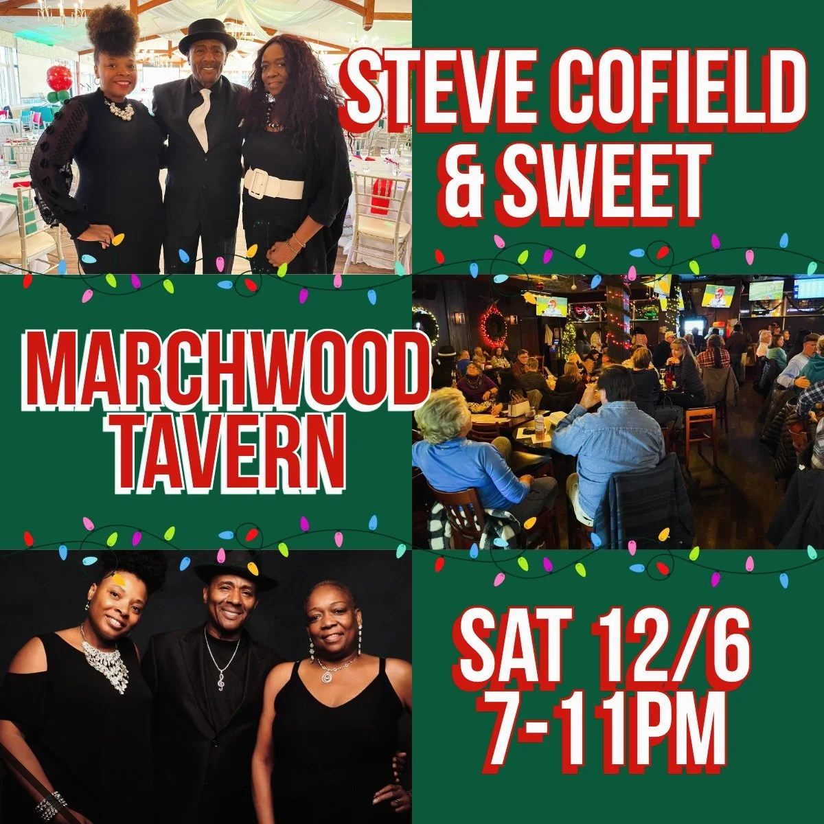 Get ready to get down w/ @stevecofieldandsweet tomorrow night &mdash; Saturday, 12/6 starting @ 7pm! ☎️ Call now to reserve your table &amp; get here for an awesome show! #liveentertainment #motown #livemusicvenue #extonpa #saturdaynightfever #holida
