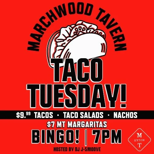 Taco Tuesday &amp; Bingo TONIGHT @ 7 w/ @dj_jsmoove00 🌮 #tacotuesday #bingo #extonpa #chesco #gettothetavern