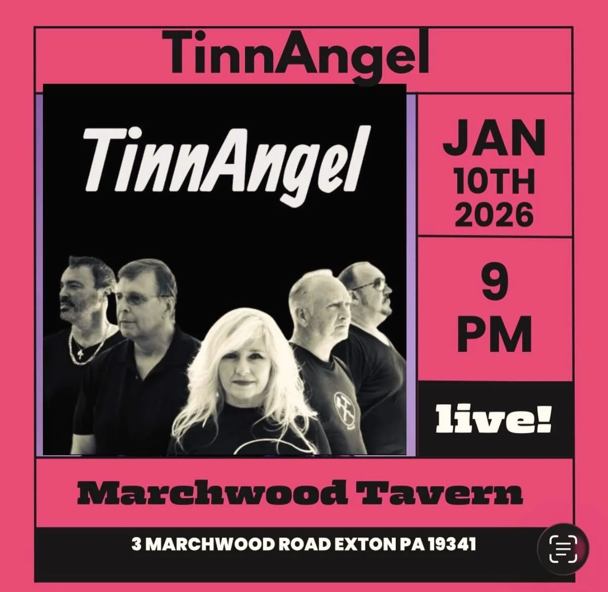 Happy Saturday🤘🎶 Live Music TONIGHT 9pm-1am w/ @tinnangel_rockband &mdash; Come out for an awesome show! #saturdayvibes #rockonmarchwood #localbands #livemusicvenue #livemusicweekend #supportlivemusic