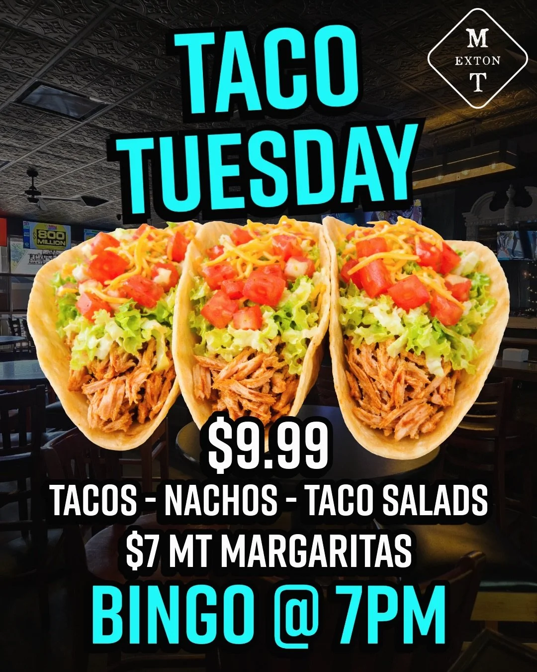 It&rsquo;s a beautiful day for tacos &amp; margs at The Tavern🌮 Taco Tuesday specials start @ 11 &mdash; Happy Hour 4-6🍻 BINGO TONIGHT @ 7 w/ @dj_jsmoove00 #tacotuesday #daydrinkingweather #margaritas #happyhour #gettothetavern