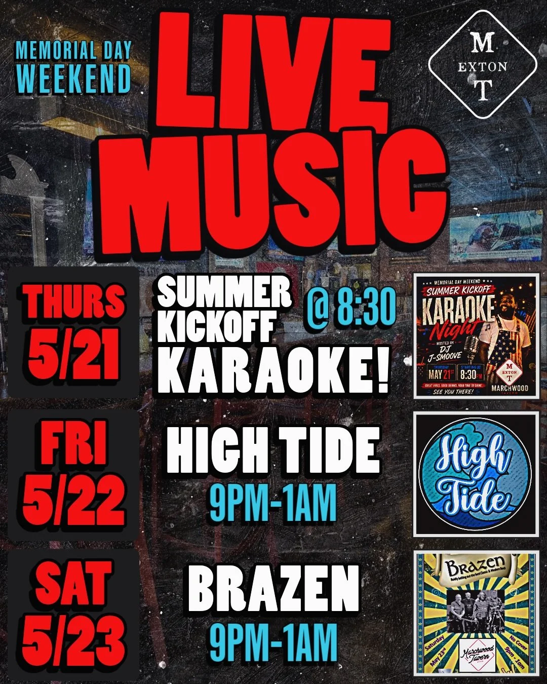 Happy Memorial Day Weekend🇺🇸 LIVE MUSIC TONIGHT w/ @hightidebandpa starts @ 9pm &mdash; Come hang out w/ us all weekend long!
#memorialdayweekend #livemusicvenue #localbands #holidayweekend #gettothetavern
