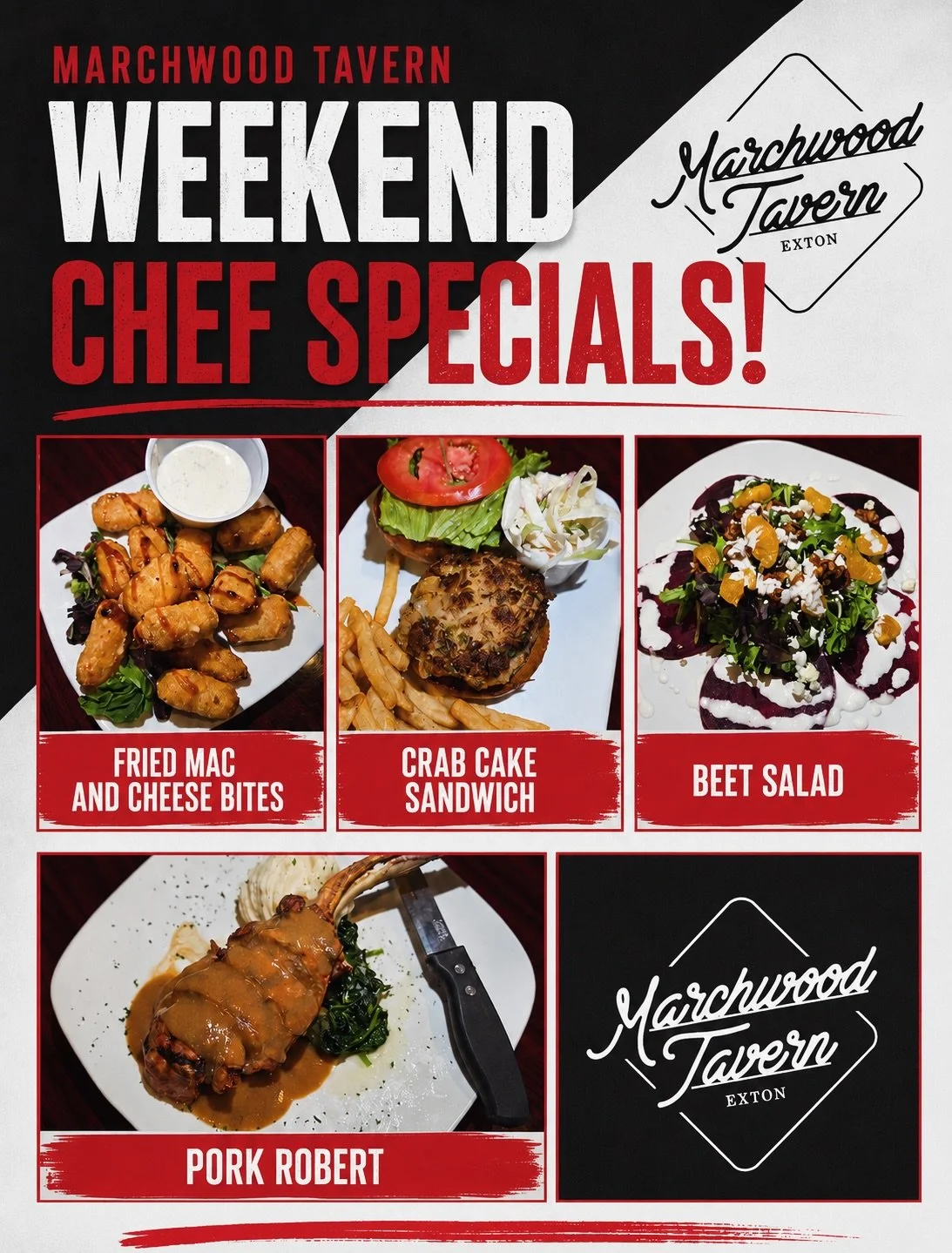 Chef&rsquo;s cooking up some heavy hitters this weekend at Marchwood Tavern🔥🍴LIVE MUSIC w/ Breaking Curfew starts @ 9pm!
Good food. Cold drinks. Live Local Music. Your favorite local tavern. 🍻
#gettothetavern