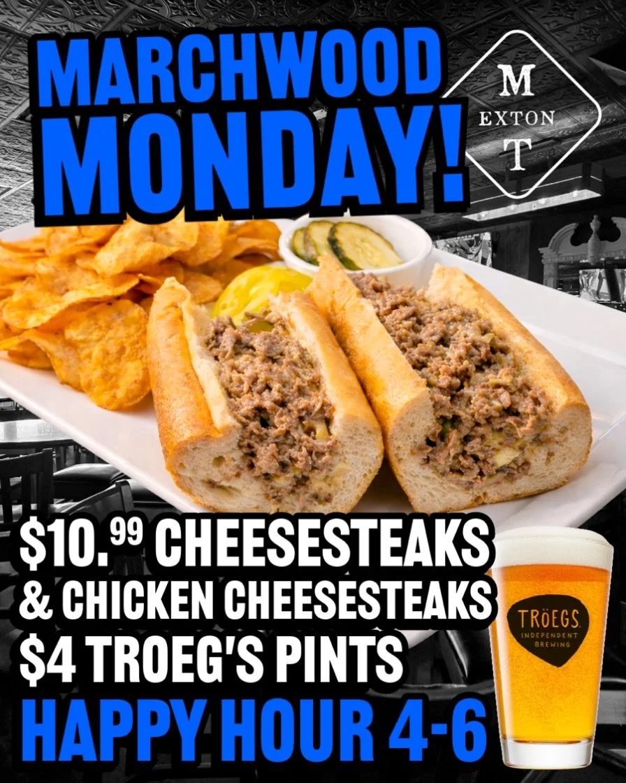 Mondays got you down? $10.99 Cheesesteaks/Chicken Cheesesteaks, $4 Troegs pints &amp; Happy Hour 4-6 are waiting to cheer you all the way up🍻#gettothetavern