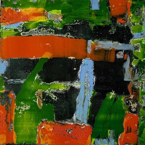 River Flow 15 x 15 monoprint 2025