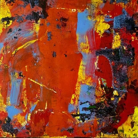 Suddenly Summer 15 x 15 monoprint 2025