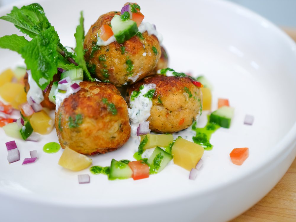 Recipe: Moroccan Salmon Meatballs with Mint Yogurt Sauce — Superior Fresh