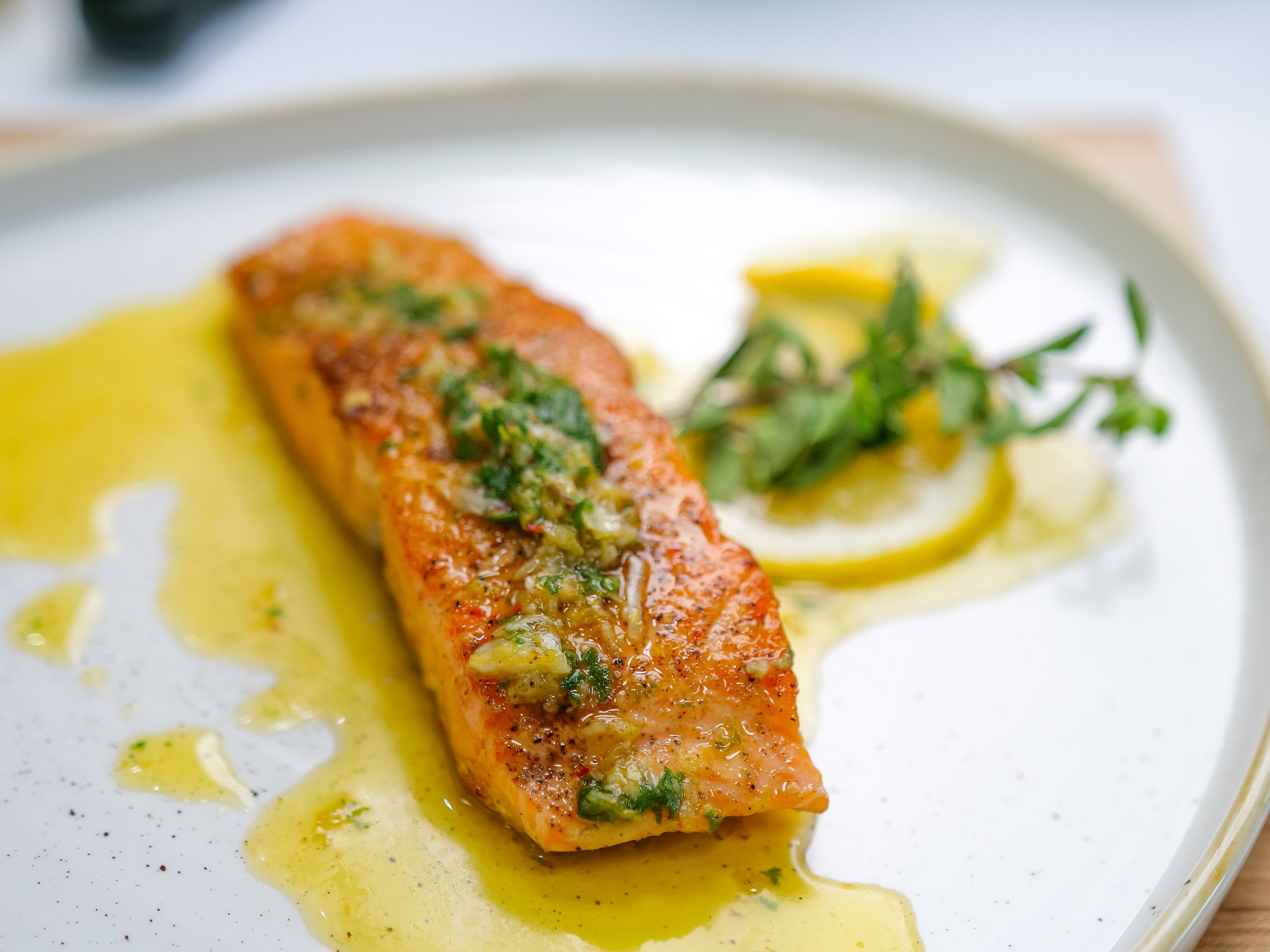 Recipe: Pan Seared Salmon with Salmoriglio Sauce — Superior Fresh