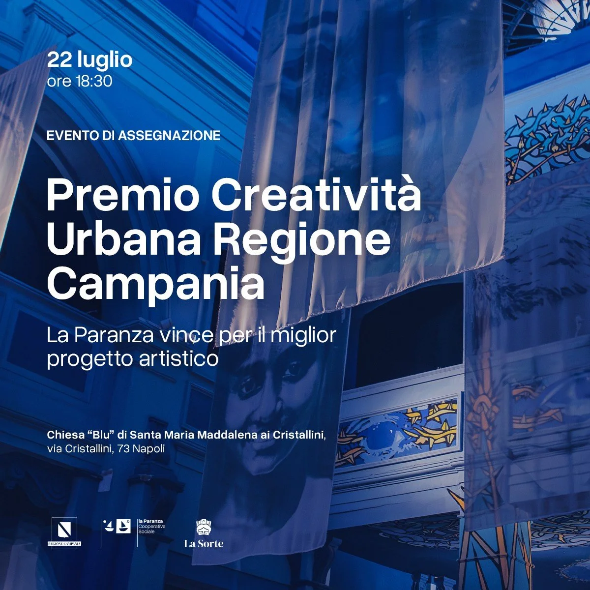 Creatività Urbana: il Premio della Regione Campania va al progetto "La Chiesa Blu"