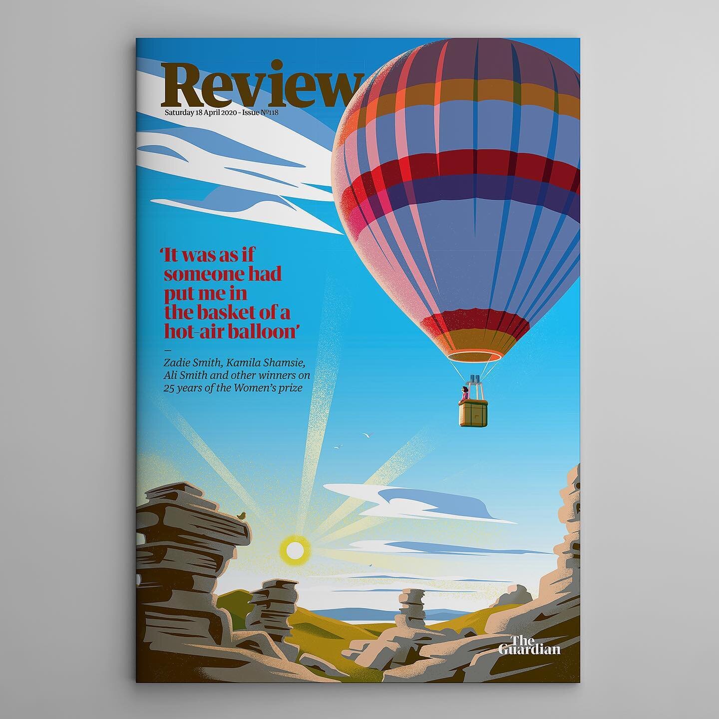 Another one of my @guardian Review illo from a couple of weekends back 🎈 AD @brunohaward @toppz1000 
#hotairballoon #balloonride #dartmoortors #morning #sunrise #books #womensprize #zadiesmith #kamilashamsie #bookreview #dawn #reading #literature #i