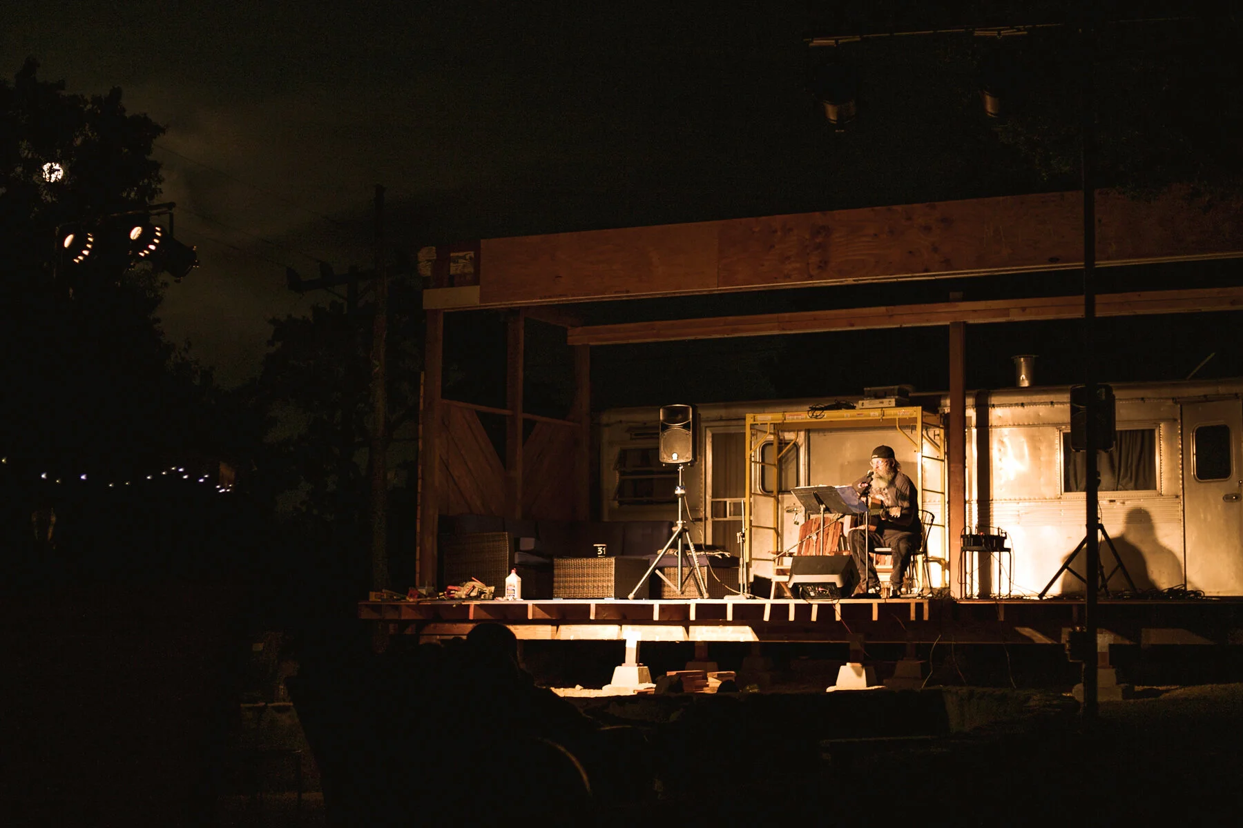   Fully equipped outdoor stage.  