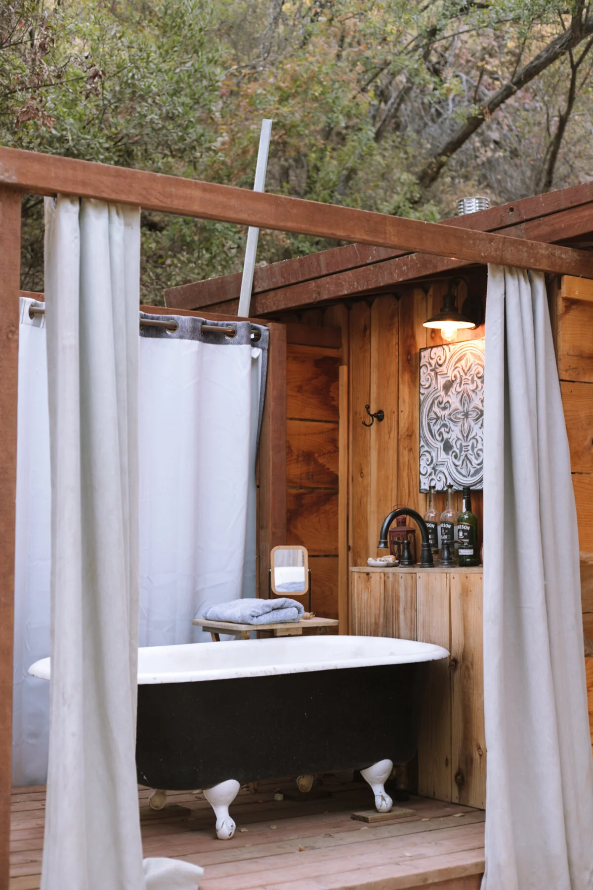   Outdoor bath!  