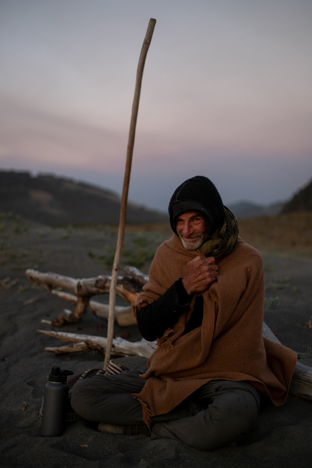  Richard would go sit on the beach in this spot everyday. Meditating maybe, he was a super chill guy. I caught him completely in his element, right as the sun was setting on the horizon.   