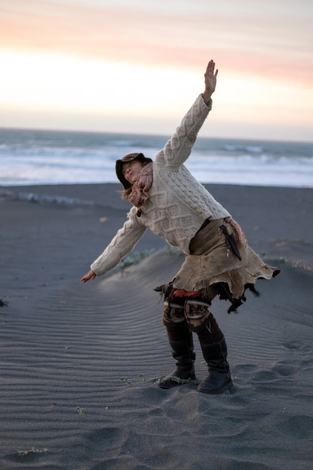  Star was the epitome of a free spirit. Yes, that is her real name. She spent this night running up and down the beach making see-saws out of driftwood.  