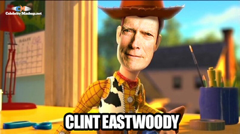 #Andy said he &quot;outgrew&quot; me, so I #shot the #SonOfABitch. #clinteastwoody #clinteastwood #woody #toystory #celebritymashup #funnypic #funny