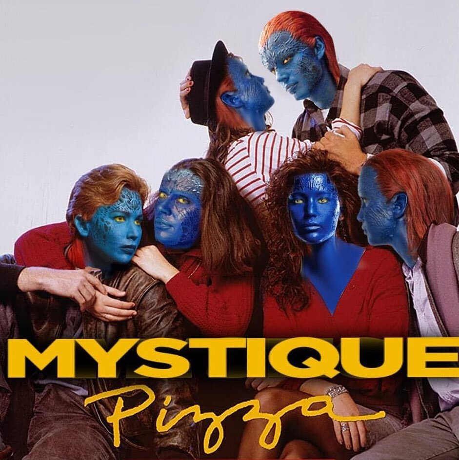 Haven&rsquo;t done a #celebritymashup in a while. It feels good! #xmen #mystique #mysticpizza @juliaroberts @rebeccaromijn #jenniferlawrence