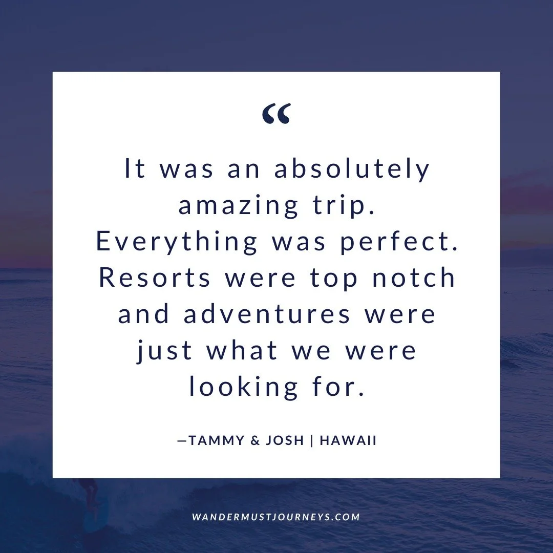 Planning Tammy and Josh's first trip to Hawaii was such a joy. For their milestone birthday, they wanted a mix of adventure and relaxation, and I loved crafting an itinerary across Maui and the Big Island that matched their rhythm.

From snorkeling a