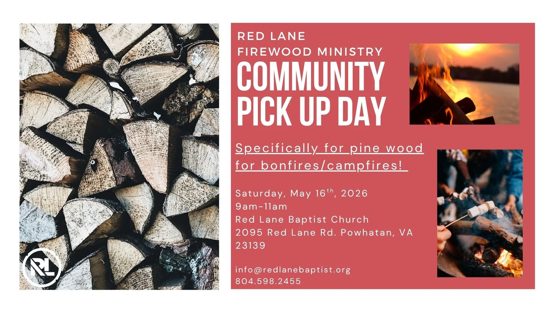 RL Firewood Ministry Pine Wood Pick Up Event