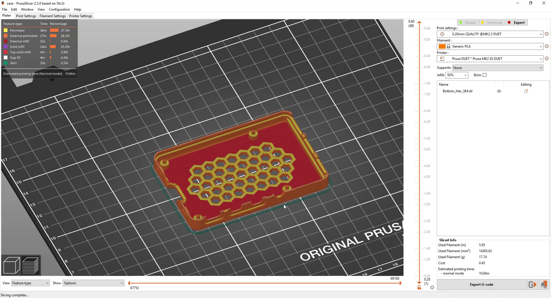 G-code visualization in PrusaSlicer