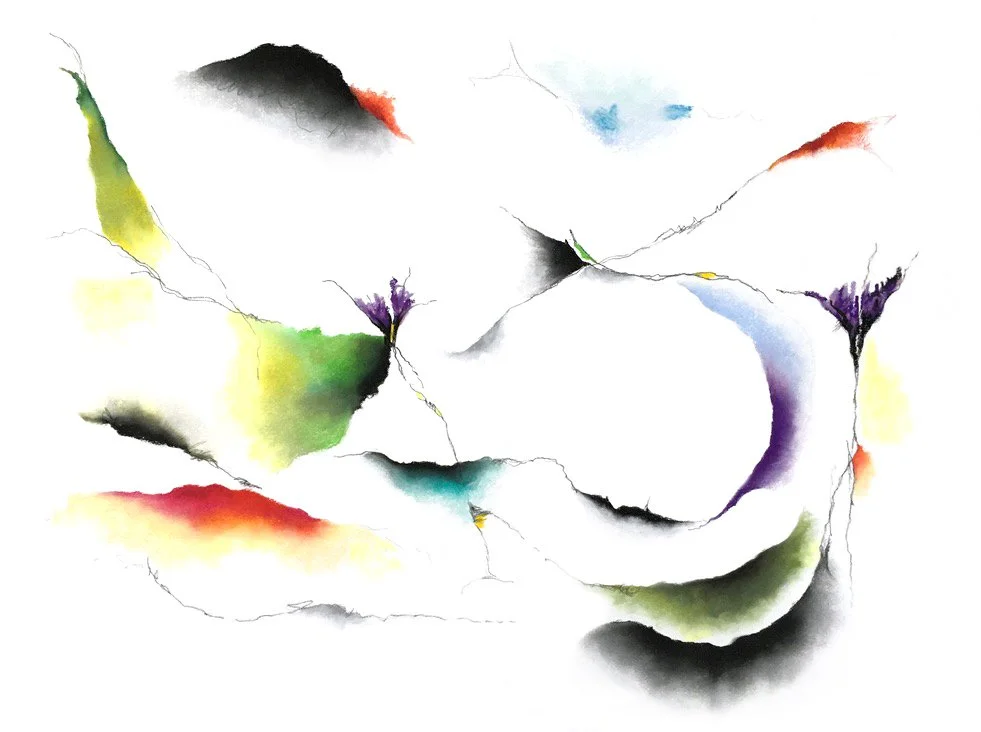 Edge, 2021, 22" x 30", pastel and charcoal on paper