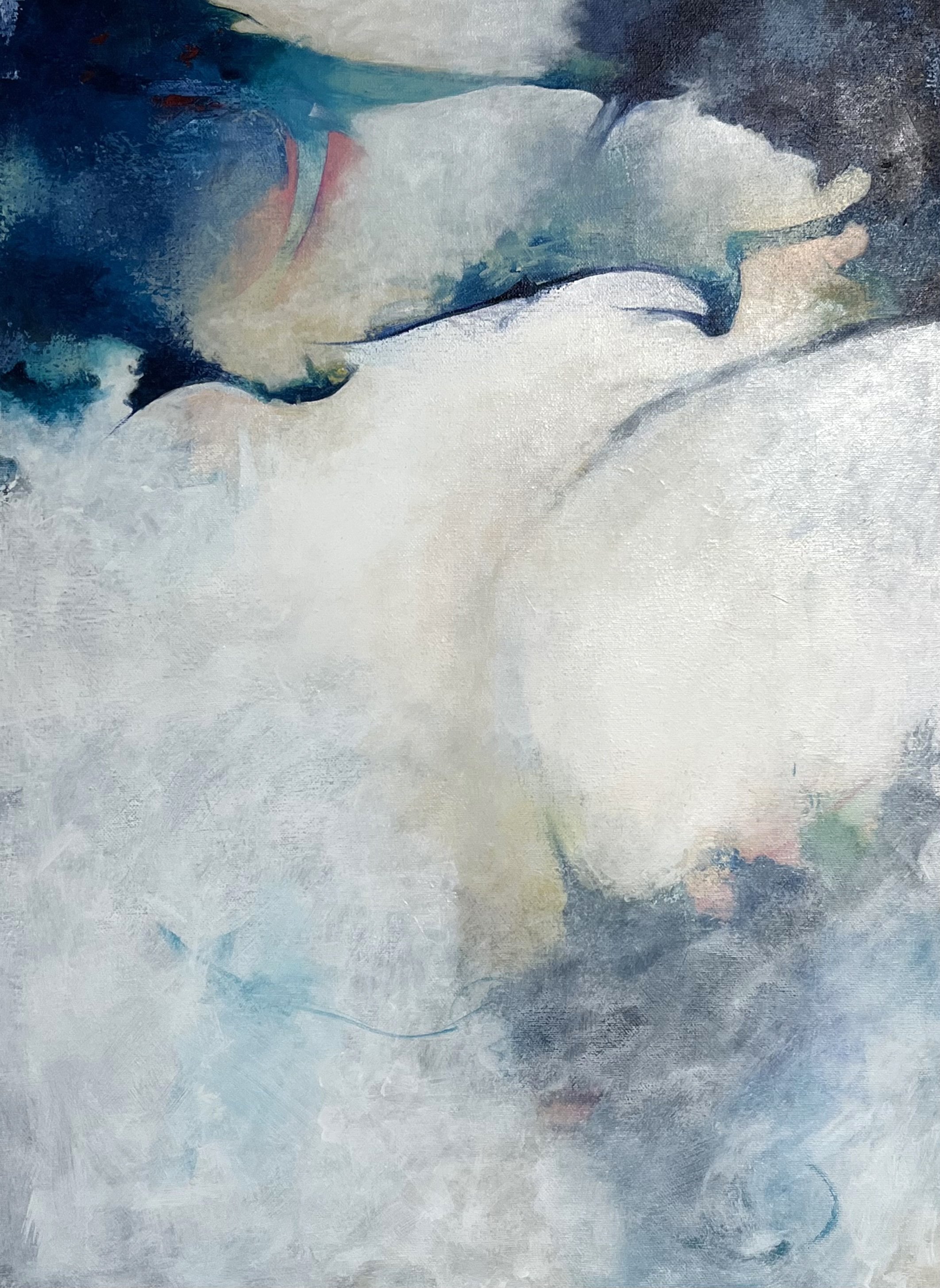 Betwixt, 2025, 18" x 24", mixed media on canvas