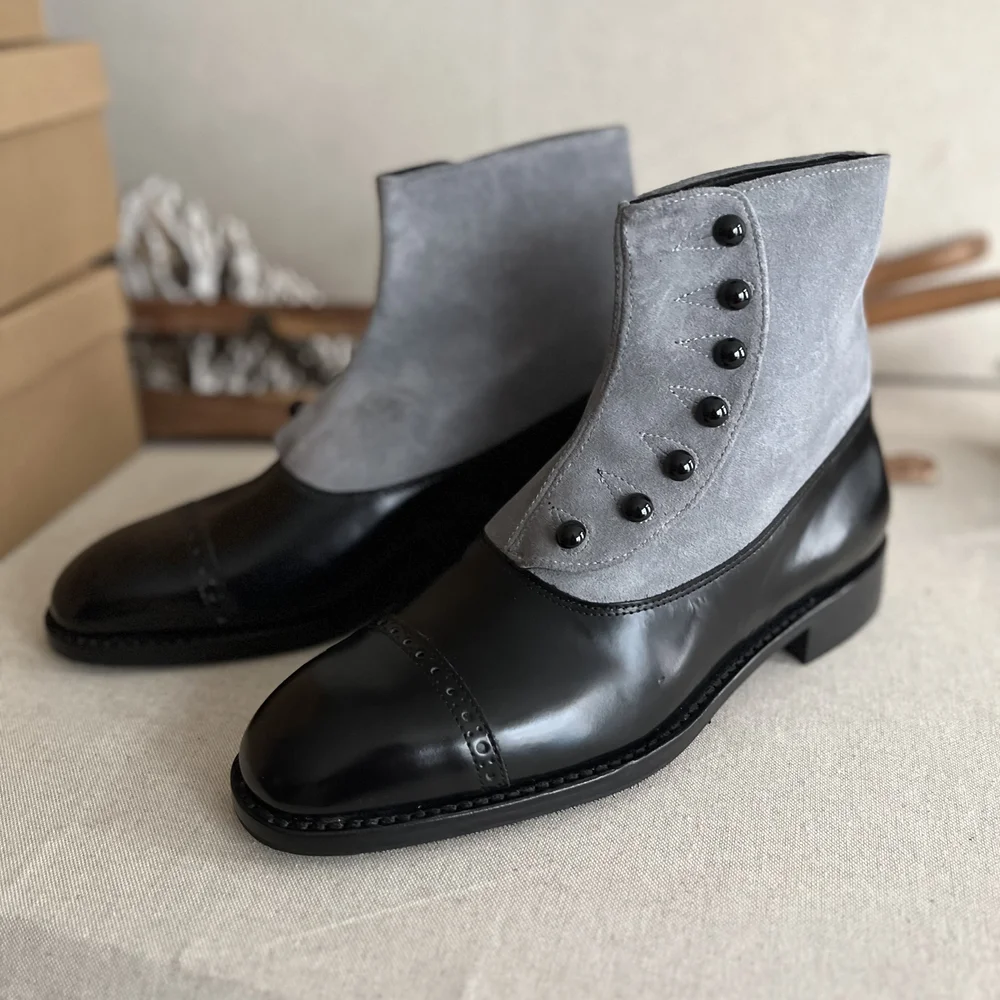IMPERFECT BEAUTIES Black and Grey Victorian Men's Button Boots JoBear. Boots IMPERFECT BEAUTIES Black and Grey Victorian Men's Button Boots JoBear. Boots