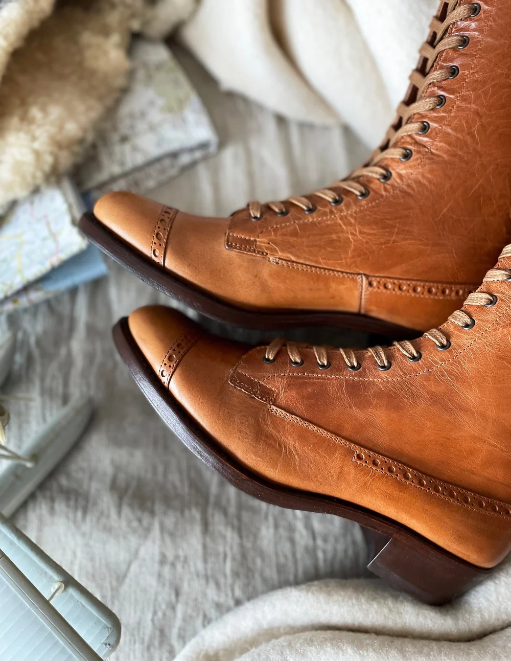 Custom Order: 1930s Tall Ladies Lace up Boots — JoBear.Boots