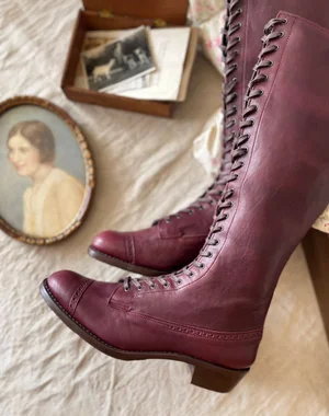 Custom Order: 1930s Tall Ladies Lace up Boots — JoBear.Boots