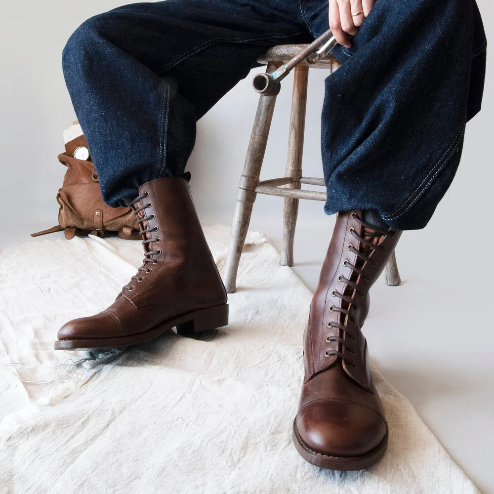 WW2 Paratrooper Jump boots 10 holes — JoBear.Boots display picture 2