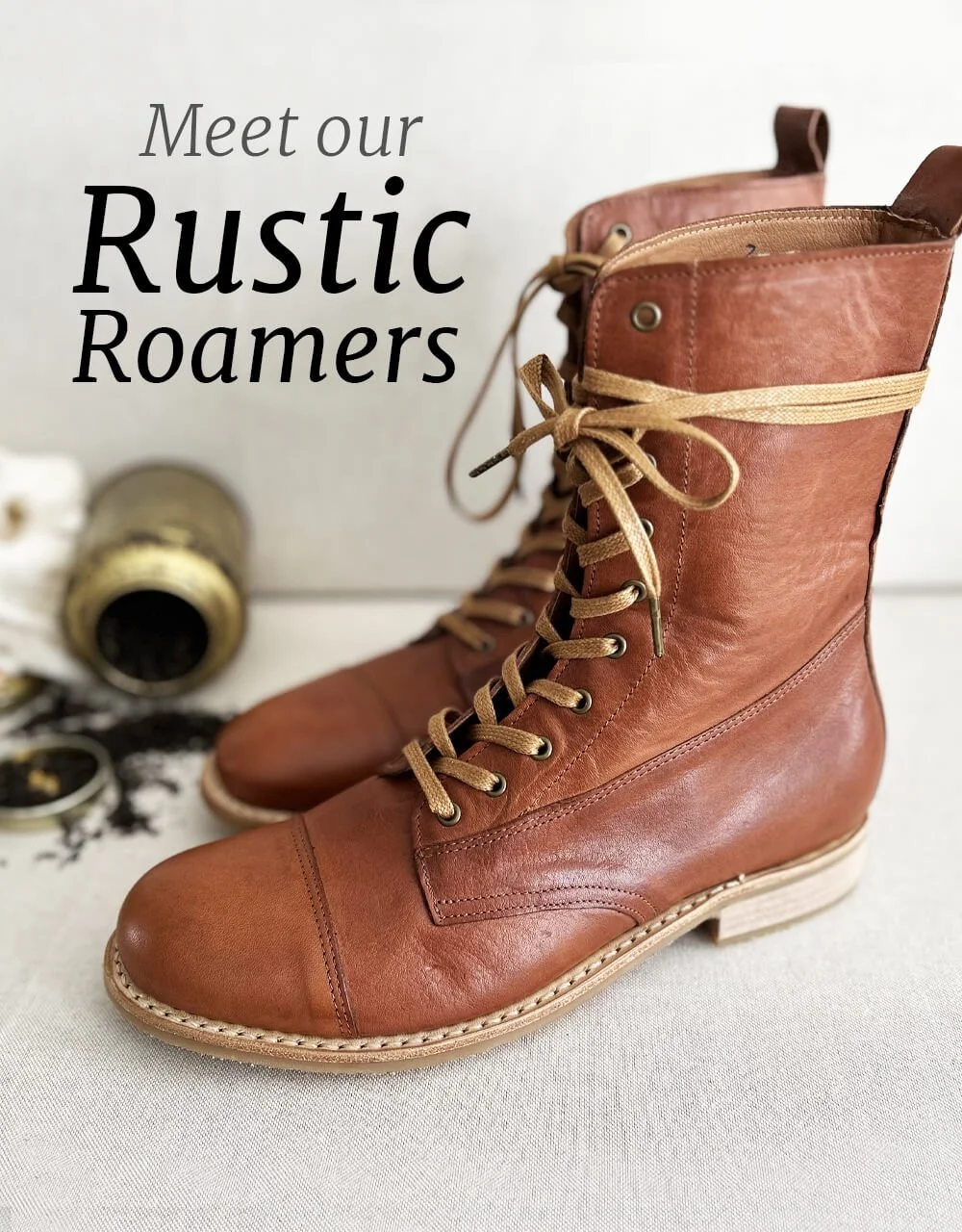  A Variation on our Paratrooper Jump boots, with a light and flexible genuine crepe sole in dusty red tones. 